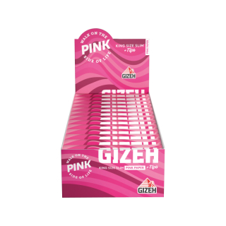 GIZEH Pink King Size Slim + Tips (26 Stk.)