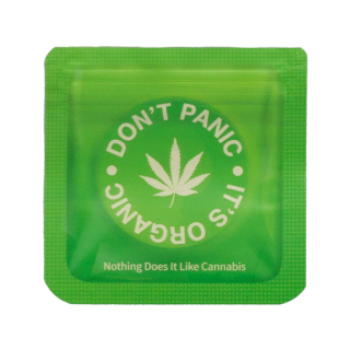 Dont Panic Bag 6.4x6.4cm - Green (1 x 10Stk)