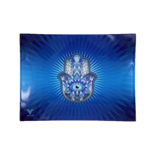 VSyndicate RollingTray Glass 16cm x 12cm - Hamsa Blue (1 Stk)