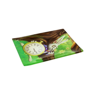 VSyndicate RollingTray Glass 16cm x 12cm - White Rabbit (1 Stk)