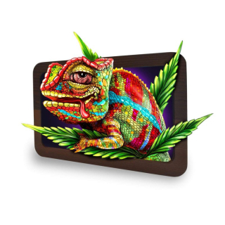 VSyndicate RollingTray Wood 30x17.8cm - 3D Cloud 9 Chameleon (1 Stk)