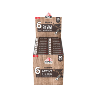 GIZEH ActiveFilter 6mm - Brown (20 x 10Stk)