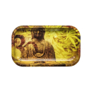 Rolling Tray Metal - Buddha Hemp Leaf (27cm x 16cm)
