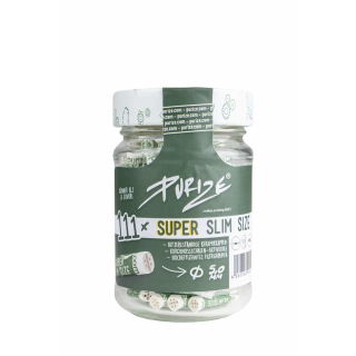 Purize Aktivkohlefilter SUPER Slim 5mm im Glas - white (111 Stk.)