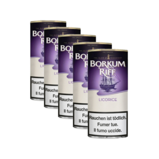 BorkumRiff PfeifenTabak Beutel - Licorice (5 x 50g)