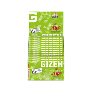 GIZEH KingSize Slim +Tips - SuperFine (26 x 34Stk)
