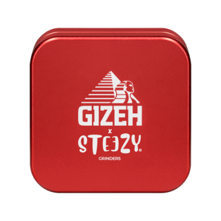 Steezy Grinder Alu 63mm - 2Parts GIZEH x Steezy Red (1 Stk)