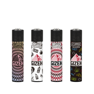 GIZEH Clipper Feuerzeug Softflame - Trippy & Comic (1 x 48Stk)