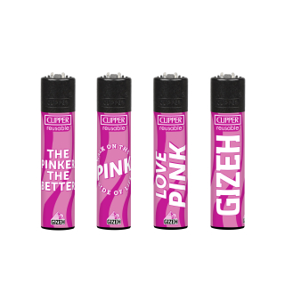 GIZEH Clipper Feuerzeug Softflame - Pink Power (1 x 48Stk)