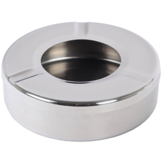 Aschenbecher Edelstahl 12cm - Chrom (1 Stk)