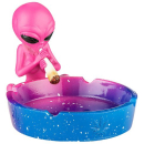 Alien Aschenbecher Pink/Blau 12.5cm