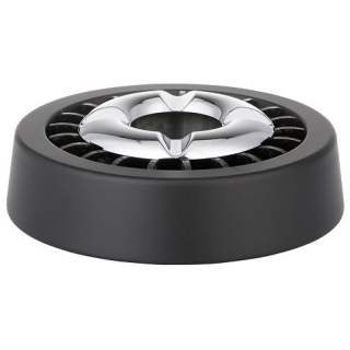 Windaschenbecher Metall 13cm - Smokeless Schwarz/Chrom (1 Stk)