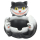 Aschenbecher Keramik 9cm - Cat (1 Stk)