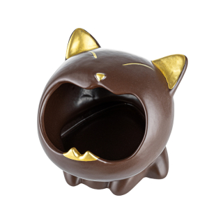 Aschenbecher 11cm - Katze Braun (1 Stk)