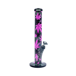 FireFlow & BlackLeaf  - Bong - Leaves Pink (40cm x 5.1cm)
