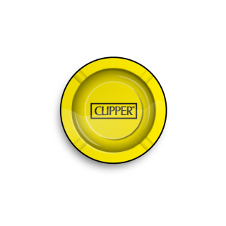 FireFlow - Metal Ashtray - Clipper Logo Yellow - 14cm (6 Stk.)