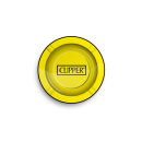 FireFlow Aschenbecher Metall 14cm - Clipper Logo Yellow (1 x 6Stk)
