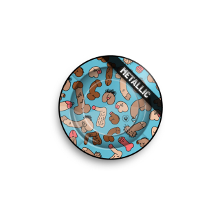 FireFlow Aschenbecher Metall 14cm - Dick Pattern Metallic (1 x 6Stk)