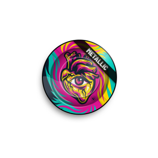 FireFlow - Metal Ashtray - Hearts 3/4 metallic - 14cm (6 Stk.)