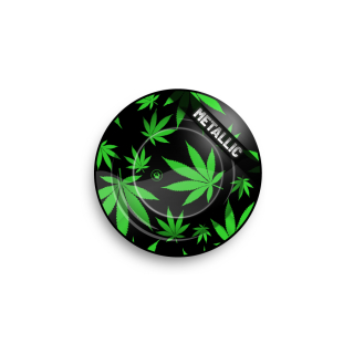 FireFlow - Metal Ashtray - Leaves Green metallic - 14cm (6 Stk.)