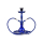 Al Malik - Shisha Inzegan Blue - 450mm - blau