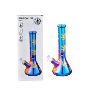 ChampHigh Bong Glass 35cm - Rainbow Hemp Leaves (1 Stk)