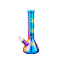 Champ High - Glas Bong Rainbow Hemp Leaves - 40mm - 35cm