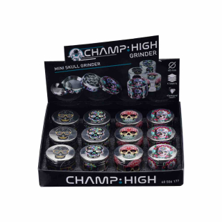 ChampHigh Grinder Alu 40mm - 4Parts Mini Skull (1 x 12Stk)