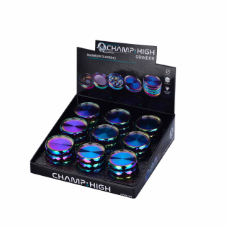 ChampHigh Grinder Alu 42mm - 4Parts Rainbow Diamond (1 x 9Stk)