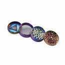 ChampHigh Grinder Alu 50mm - 4Parts Red Eyes Rainbow (1 x 9Stk)