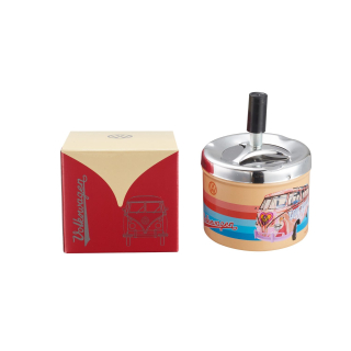 ChampHigh Drehaschenbecher Metall 9.2cm - VW Samba (1 x 6Stk)