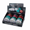 ChampHigh Grinder Plastic 61mm - 3Parts Rainbow (1 x 12Stk)