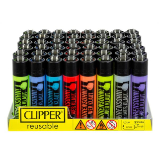 Clipper Feuerzeug Softflame - Hurensohn! ...wer klaut (1 x 48Stk)