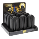 Clipper Feuerzeug Jetflame Blue Metal Matt - Black (1 x...
