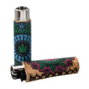 Clipper Feuerzeug Softflame Kork Cover - Mandala Hemp Leaves (1 x 30Stk)