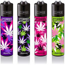 Clipper Feuerzeug Softflame - Pink Hemp Leaves (1 x 48Stk)