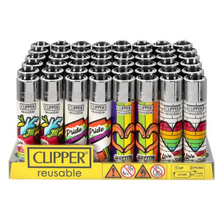 Clipper Feuerzeug Softflame - Rainbow Pride (1 x 48Stk)