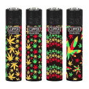 Clipper Feuerzeug Softflame - Rasta Hanfblatt (1 x 48Stk)