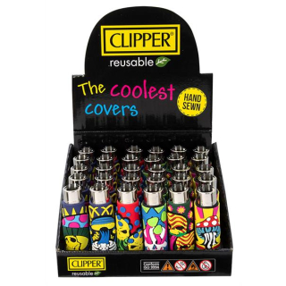 Clipper Feuerzeug Softflame Silikon Cover - Mushroom Skulls (1 x 30Stk)
