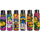 Clipper Feuerzeug Softflame Silikon Cover - Mushroom Skulls (1 x 30Stk)