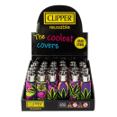 Clipper Feuerzeug Softflame Silikon Cover - Neon Leaves (1 x 30Stk)