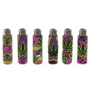 Clipper Feuerzeug Softflame Silikon Cover - Neon Leaves (1 x 30Stk)