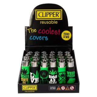 Clipper Feuerzeug Softflame Silikon Cover - Weed Statements (1 x 30Stk)