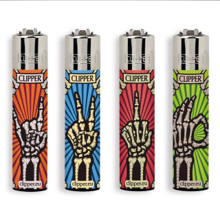 Clipper Feuerzeug Softflame - Skeleton Fingers (1 x 48Stk)