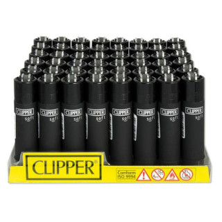 Clipper Feuerzeug Jetflame Blue Soft - Black (1 x 48Stk)