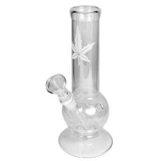 Glas Bong - Hemp Leaf - 21cm