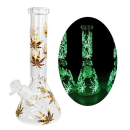 Bong Glass 26cm - Ice Percolator Fluorescent (1 Stk)