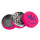Grinder Alu Pink Hemp Leaf - 40mm - 3 Layers - Display (12 Stk.)