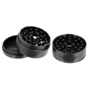 Grinder Alu 50mm - 3Parts Black USB Lighter (1 Stk)