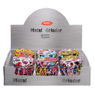 Grinder Alu 50mm - 4Parts Drum Mexican Graffiti (1 x 6Stk)